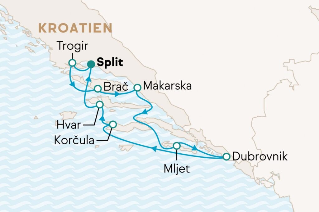 Route Kroatien Kreuzfahrt